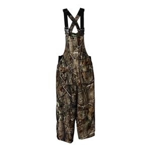 Remington Green Tree Camo Insulated Hunting Bib Overalls Youth Boys 18